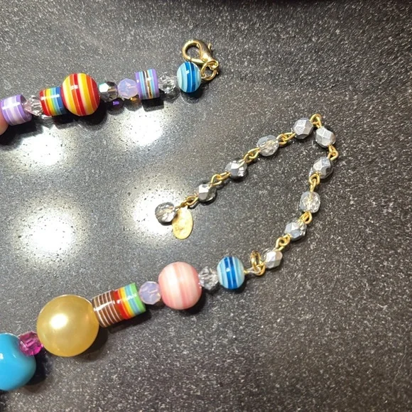 Tina Tarantino, beautiful multicolor beaded necklace adjustable length - Picture 4 of 5
